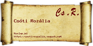 Csóti Rozália névjegykártya