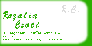 rozalia csoti business card